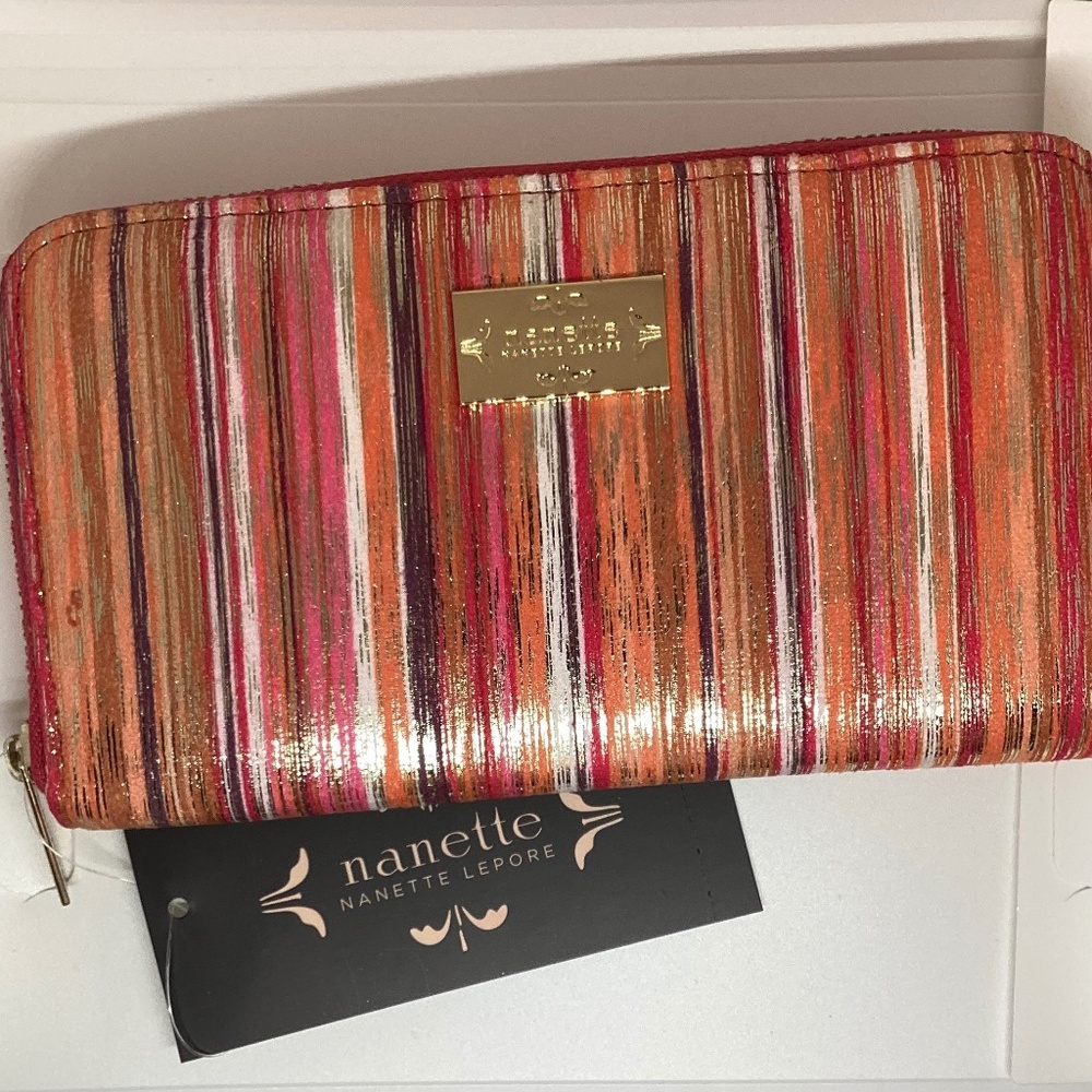 $24 Nanette Lepore Zip around Wallet w/ RFID Protection. New